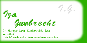 iza gumbrecht business card